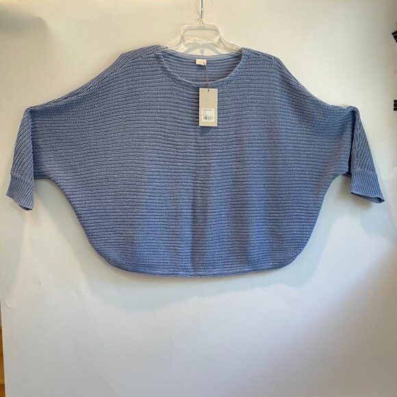 POETRY Horizontal Rib Stitch Knit 100% Heavy Linen Sweater NWT - Picture 10 of 12